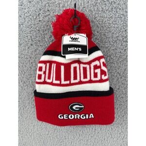 Fan Favorite Georgia Bulldogs Red Knit Beanie Hat Unisex One Size Fits Most